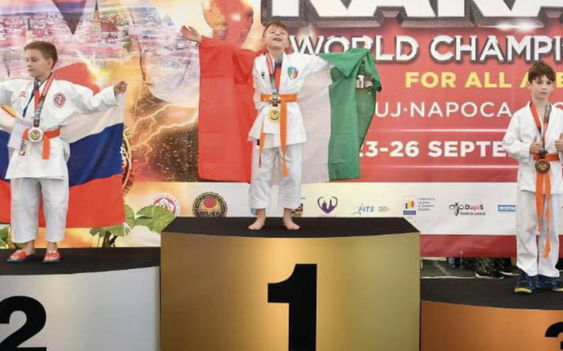 NOLE. Il piccolo Samuele Guidone sul tetto del mondo
