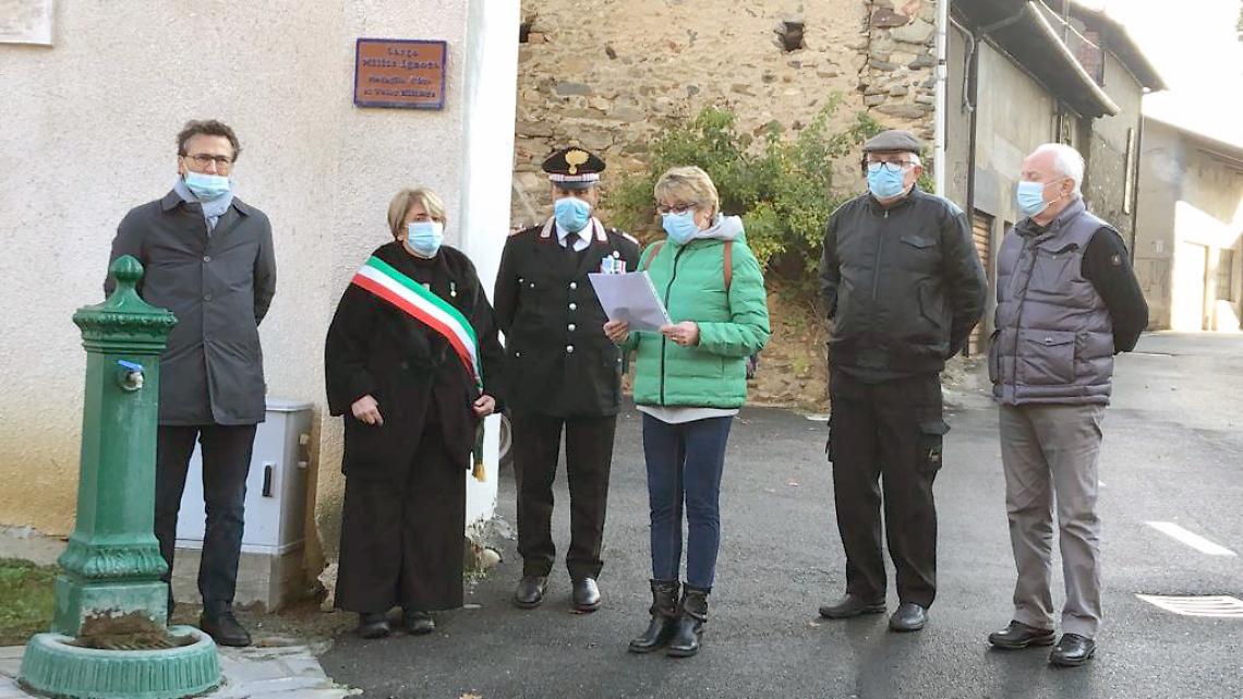 COSSANO CANAVESE. Il Comune intitola un largo  alla memoria del Milite Ignoto (VIDEO)
