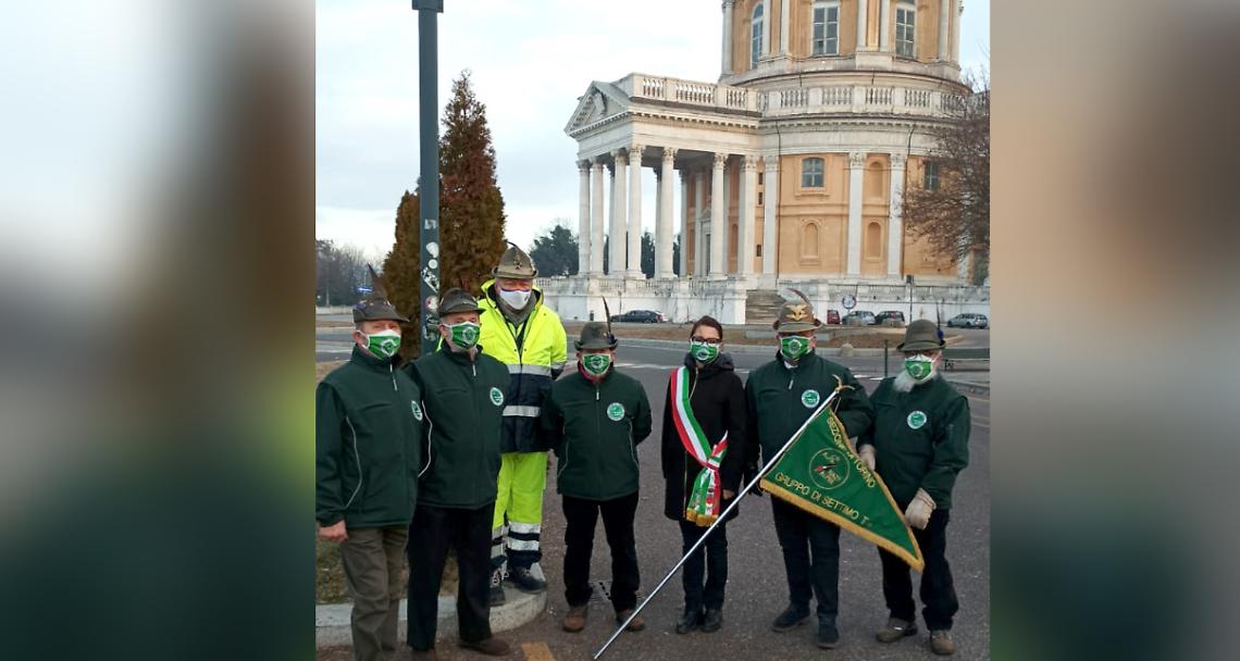 Gli Alpini di Settimo a Superga per ricordare le penne nere decimate in Russia nel 1943