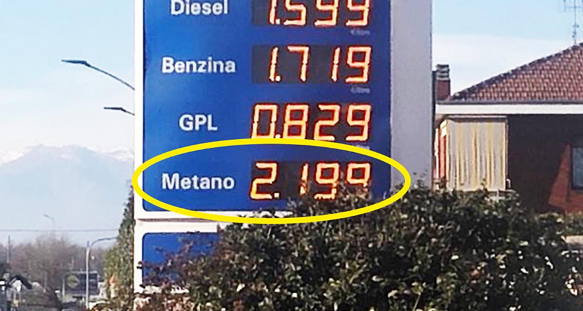 Auto: prezzo del metano, aumento folle! Oltre i 2 euro al kg!