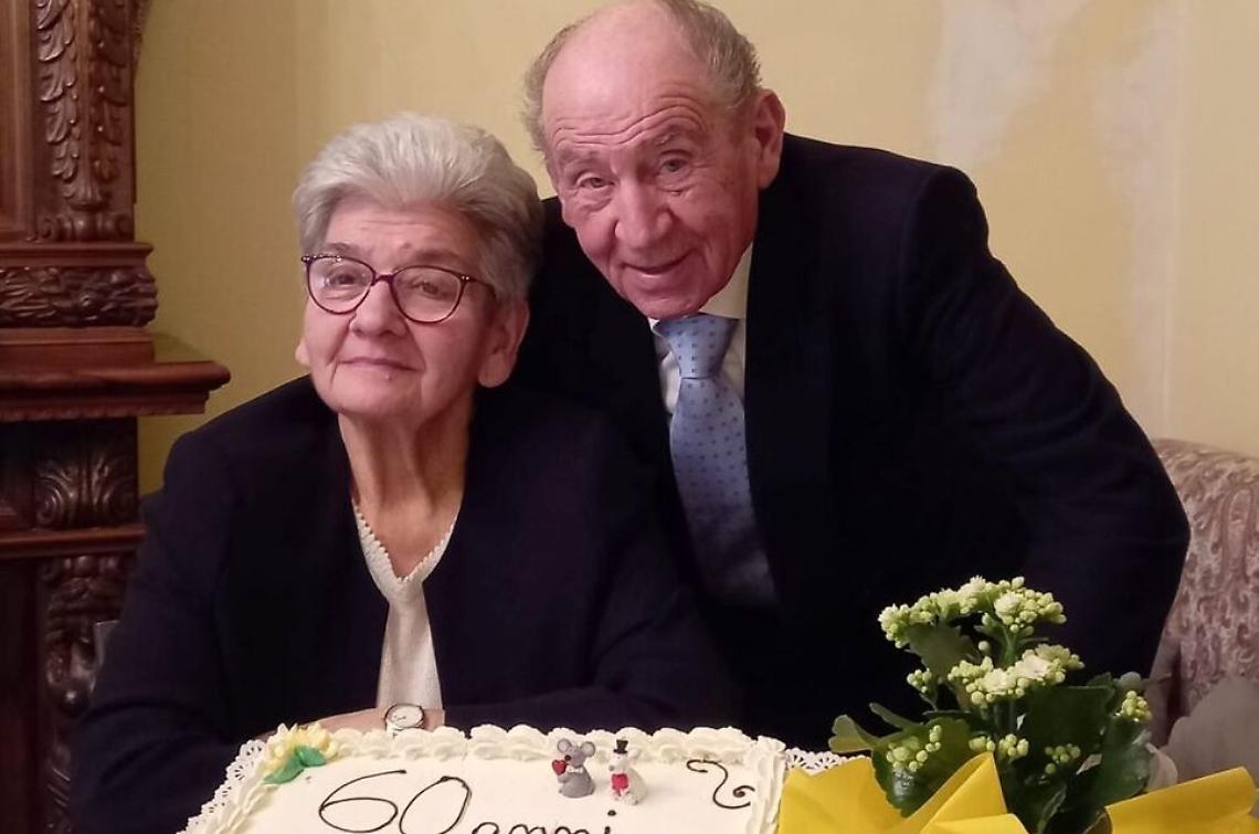 TORRAZZA PIEMONTE. Gianna e Felice, 60 anni insieme
