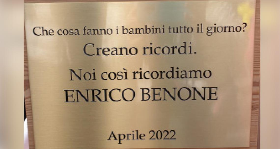 BORGOFRANCO D'IVREA. Inaugurato un nuovo parcogiochi intitolato alla memoria del compianto Enrico Benone