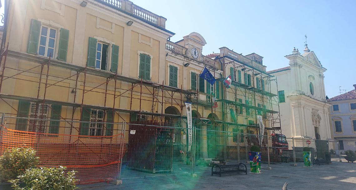 LIVORNO FERRARIS. Lavori in corso a Palazzo Ferraris