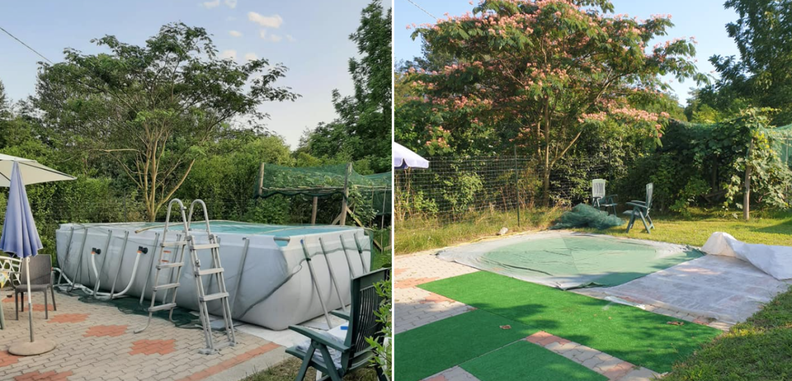 CASTELLAMONTE. Il caldo &egrave; insopportabile, ladri svuotano una piscina e la rubano