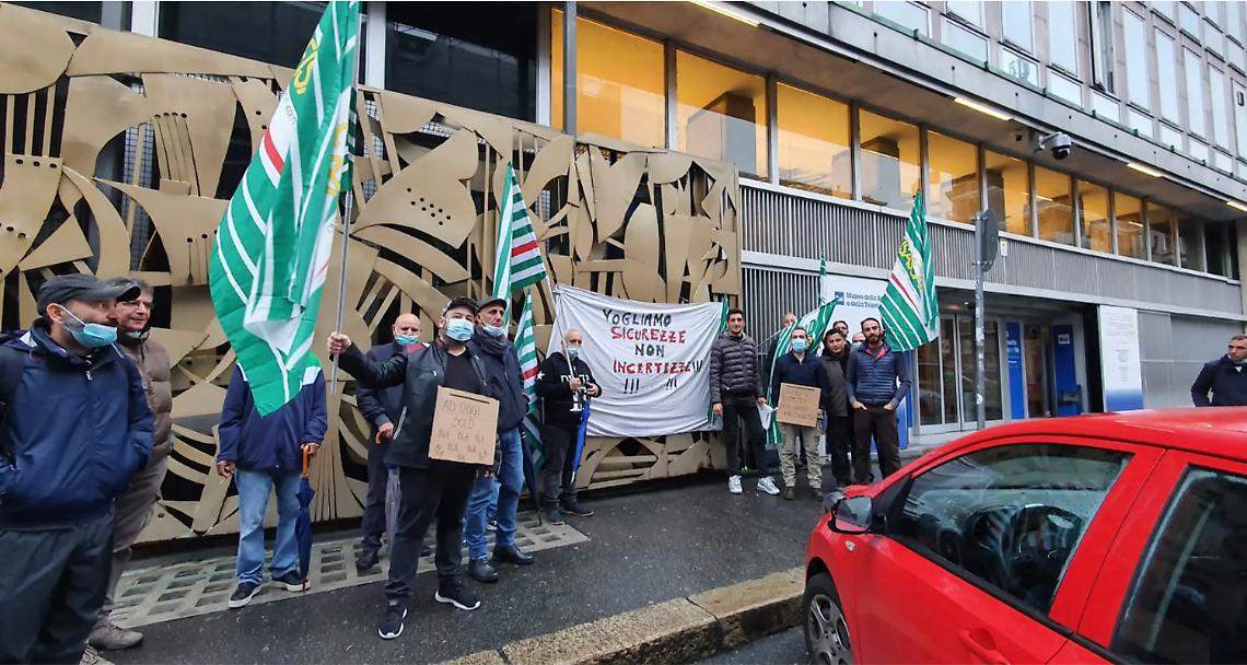 Facchini Rai in protesta (Foto d'archivio)