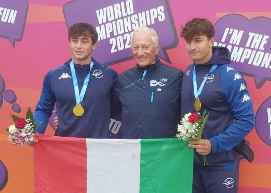 Gabriele Casadei e Dawid Szela con Luciano Buonfiglio