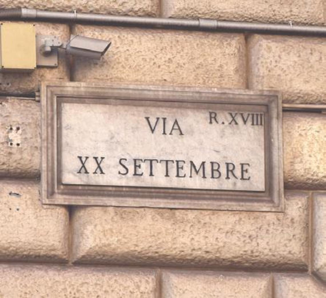 Via XX Settembre diventerà Via Venti Settembre