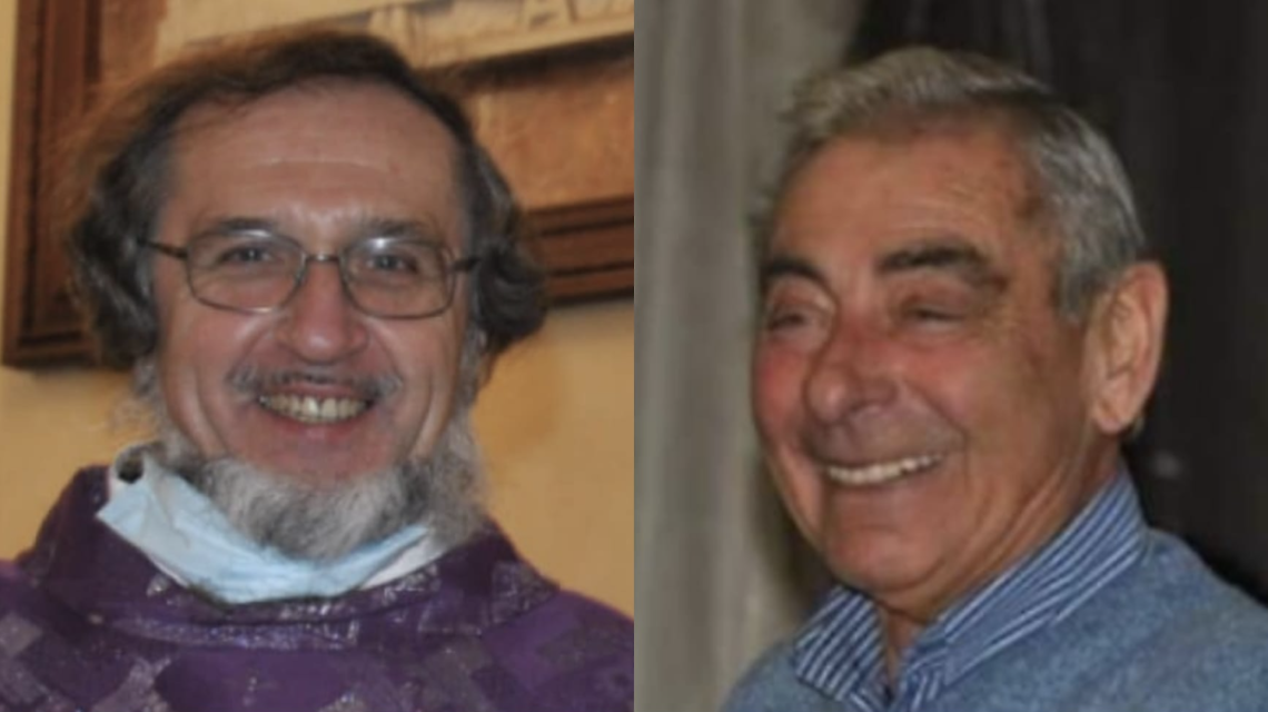 Don Ugo (a destra) ed Egidio Girardi (a sinistra)