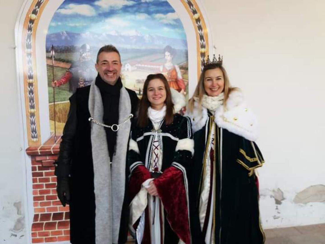 Marco Moret ed Emiliana Gallone con la loro figlia Aurora