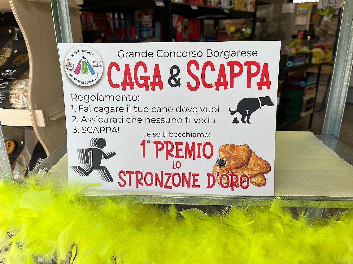 Fai cagare il tuo cane davanti ai negozi e vinci un premio!
