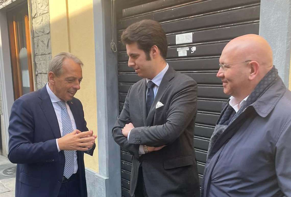 Il candidato a sindaco Andrea Cantoni ha incontrato il coordinatore provinciale di Forza Italia Roberto Rosso