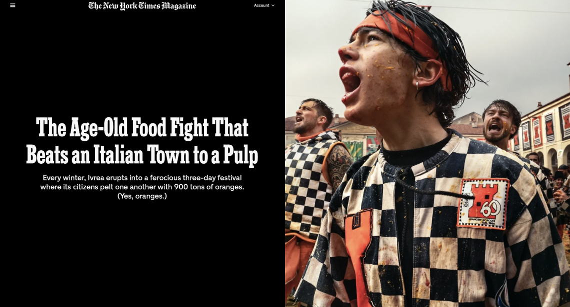 Il Carnevale di Ivrea &egrave; stata la cosa pi&ugrave; bella e brutta che abbia mai visto...