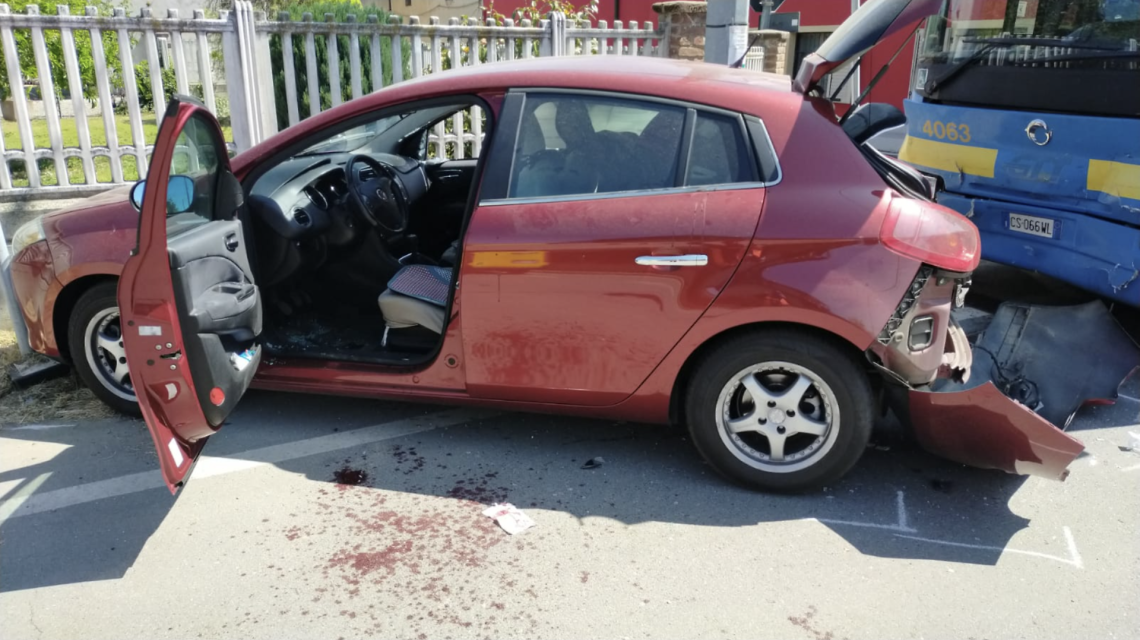 L'auto del ferito