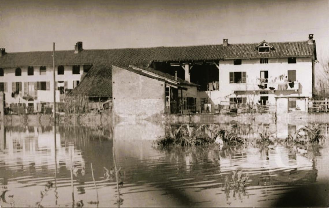 IN FOTO L’alluvione del 1962 a Brandizzo