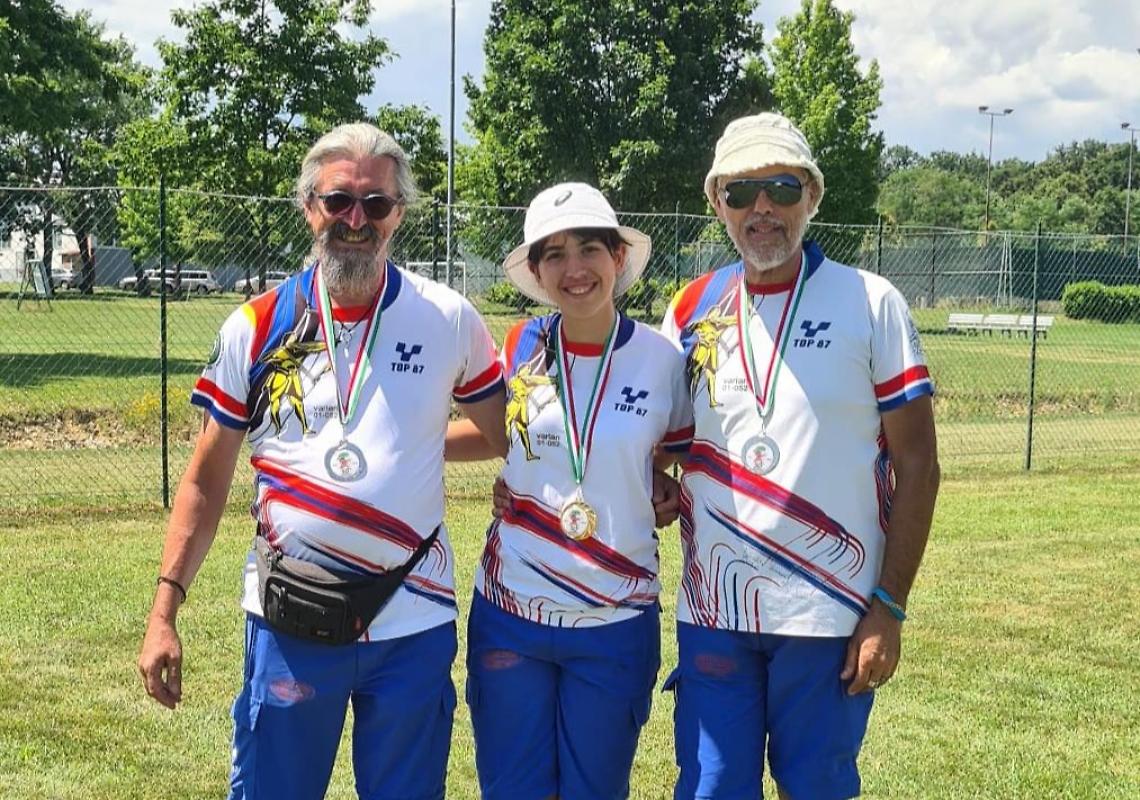 Elena Scapinello tra Valter Molino e Franco Casarola