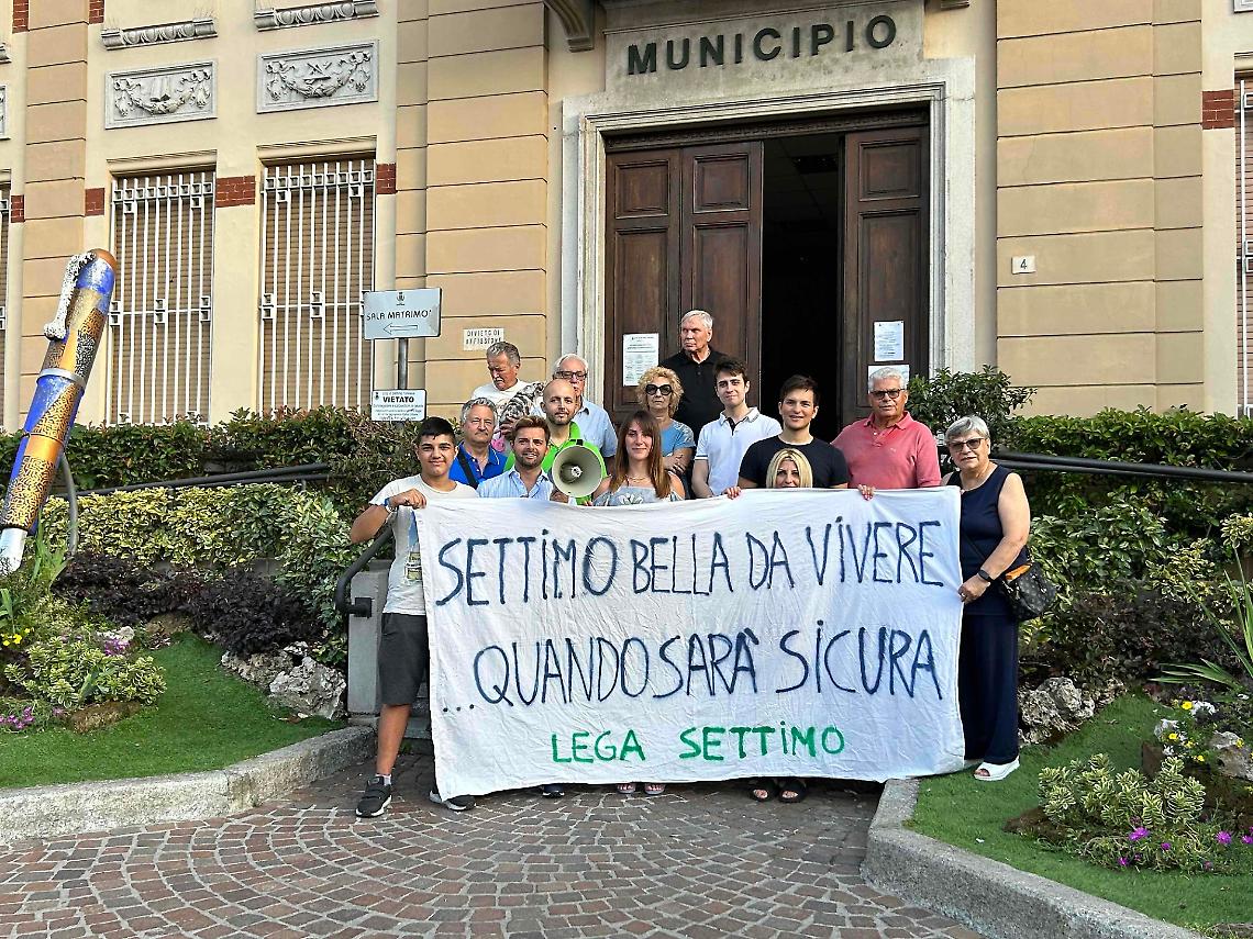 La protesta della Lega Settimo 