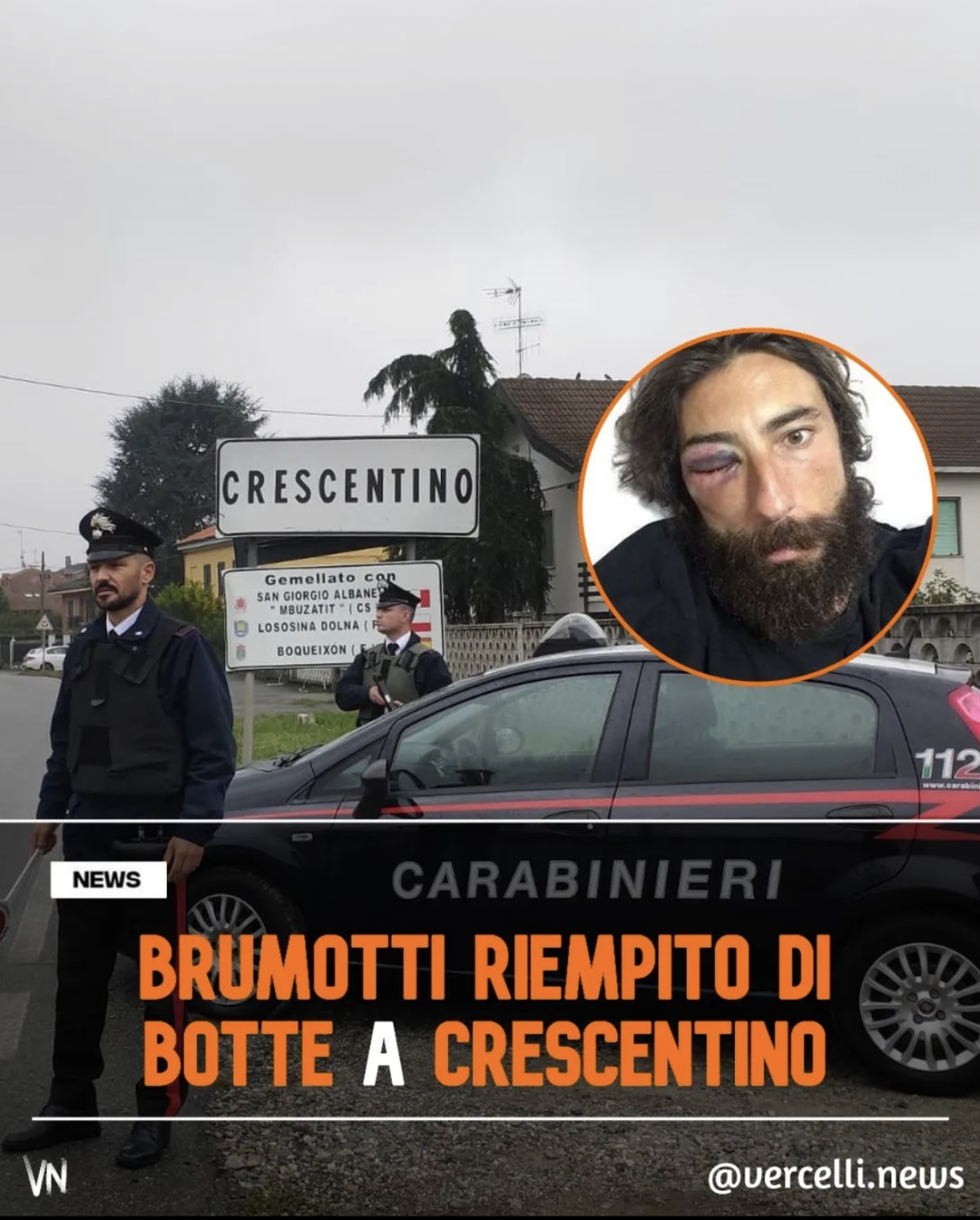 Brumotti riempito di botte a Crescentino?