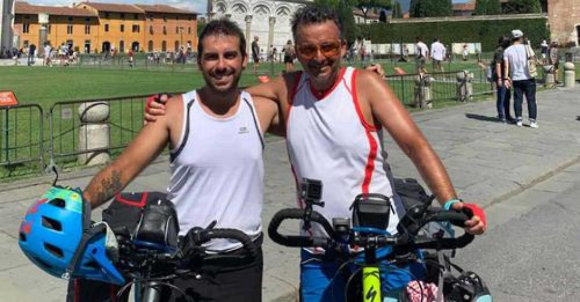 Padre e figlio in sella da Ciriè a Roma per la lotta contro l'infarto