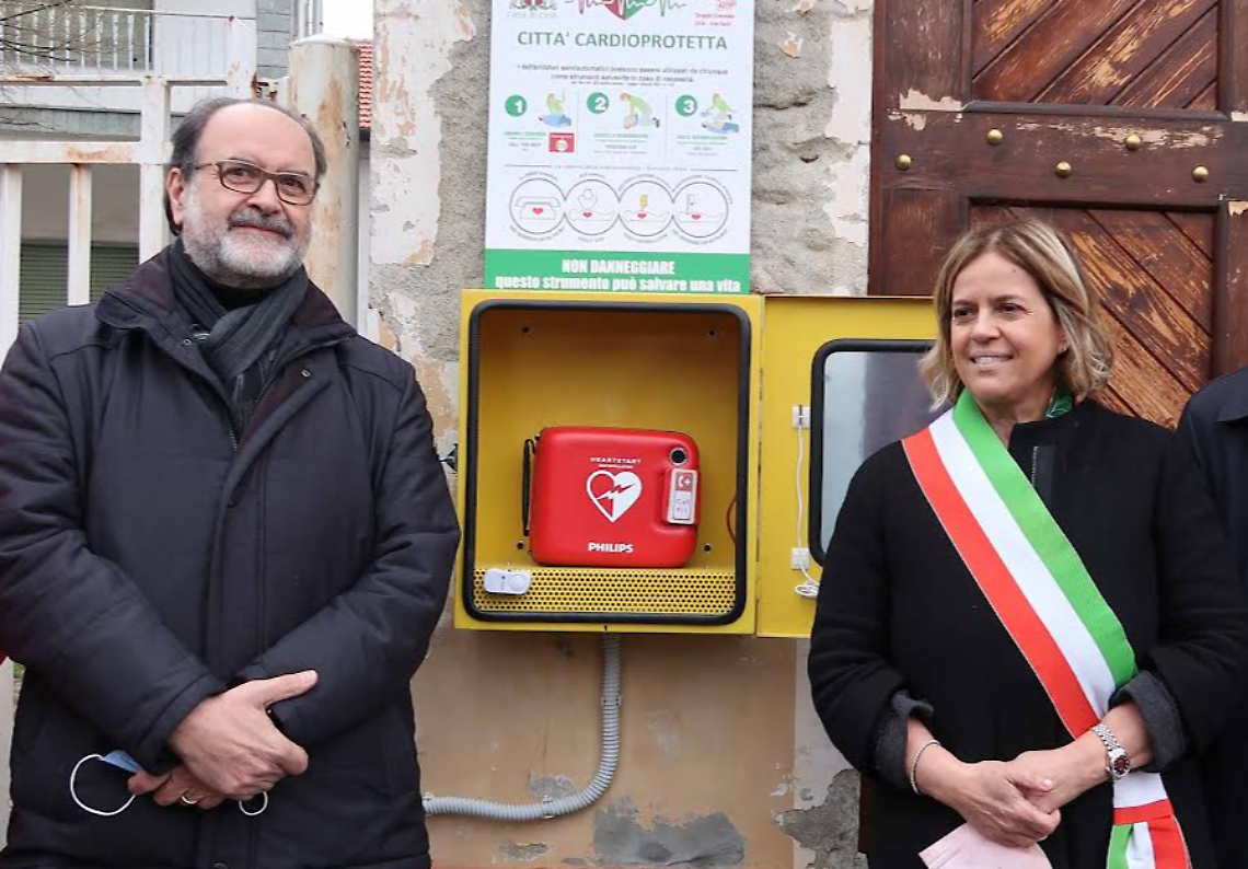 Il defibrillatore di piazza San Martino a Ciriè