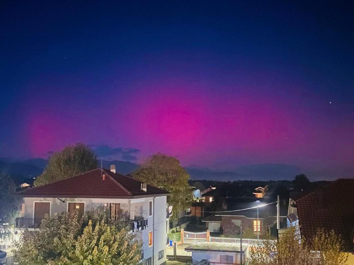 Straordinaria aurora boreale: le prime immagini in Canavese