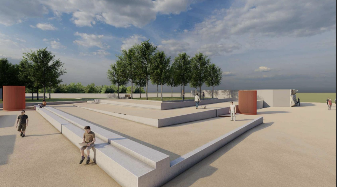 Uno dei render presentati dagli architetti