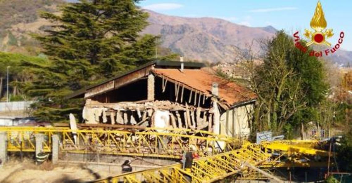 La gru caduta a Caselette