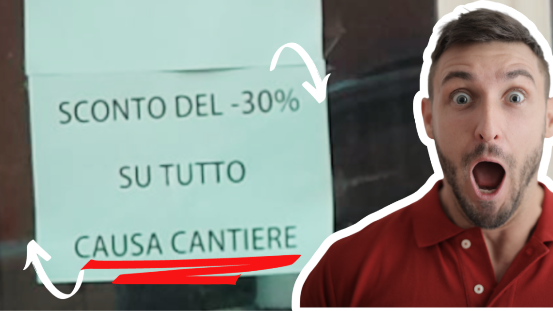 Città bloccata dai lavori e nei negozi c’è lo “sconto cantiere” 
