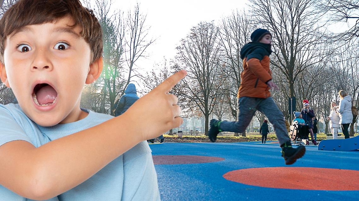 I bambini dicono "no alla guerra" all'inaugurazione del "Parco Giochi Diffuso Immaginario"