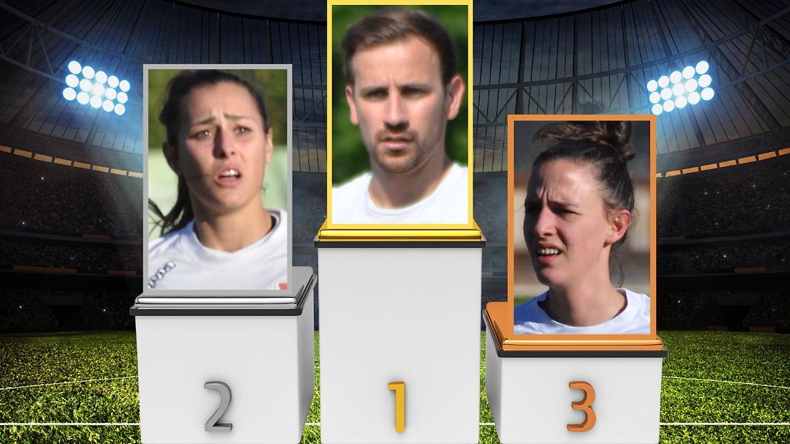 Il podio del sondaggio Vota il calciatore dell'anno 2023