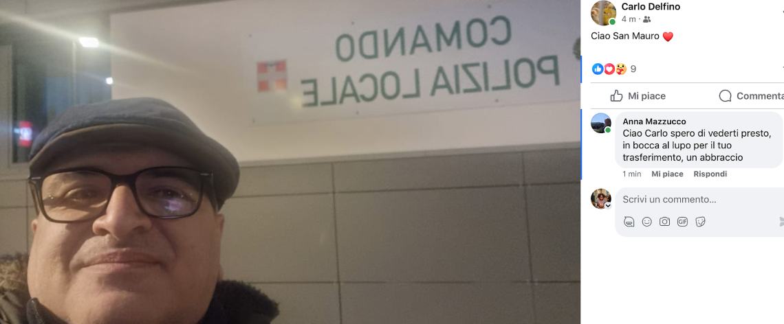 Parla l'ex Comandante Comandante dei Vigili: "Ho scelto io di andarmene, si era rotto il rapporto di fiducia"