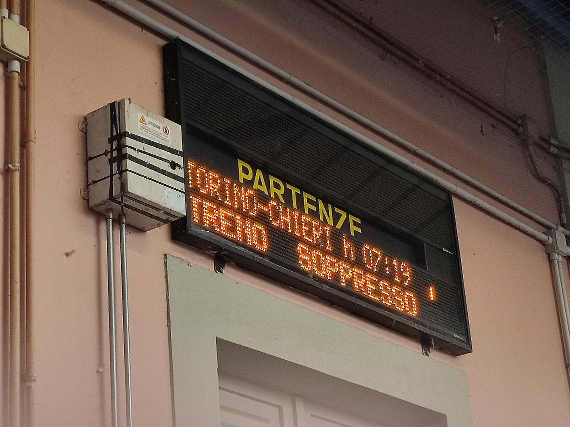 treni cancellati Canavesana