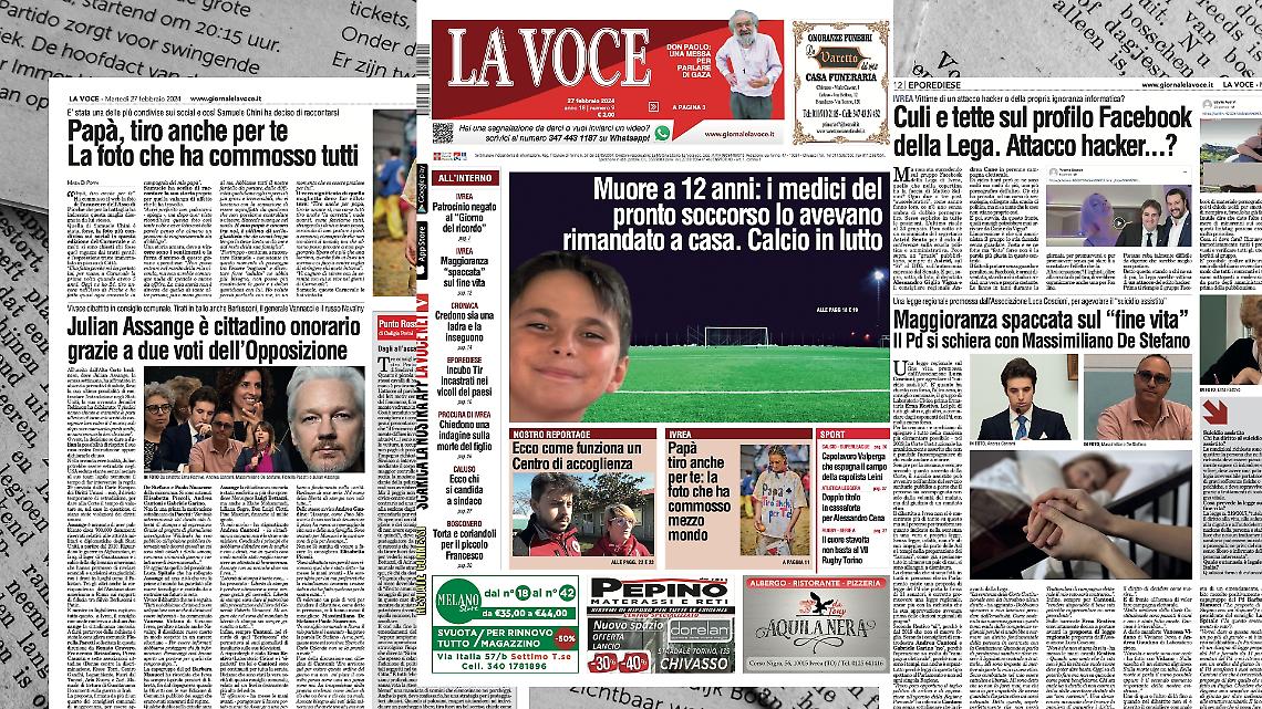 Papà tiro anche per te. Ecco chi è il ragazzo degli Asso di Picche. Ma non c'è solo questo sul giornale