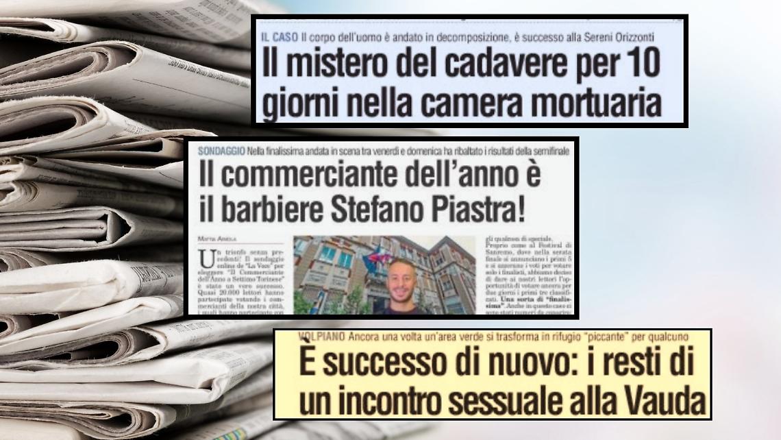 Un cadavere andato in decomposizione nella casa di riposo, sesso all'aperto in un'area protetta, la storia di Stefano Piastra, commerciante dell'anno e tanto altro sul giornale!