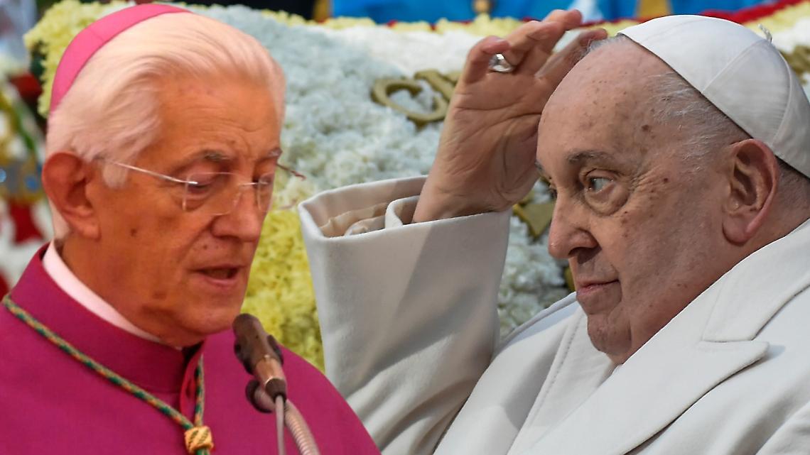 Monsignor Edoardo Cerrato e Papa Francesco, Ivrea,