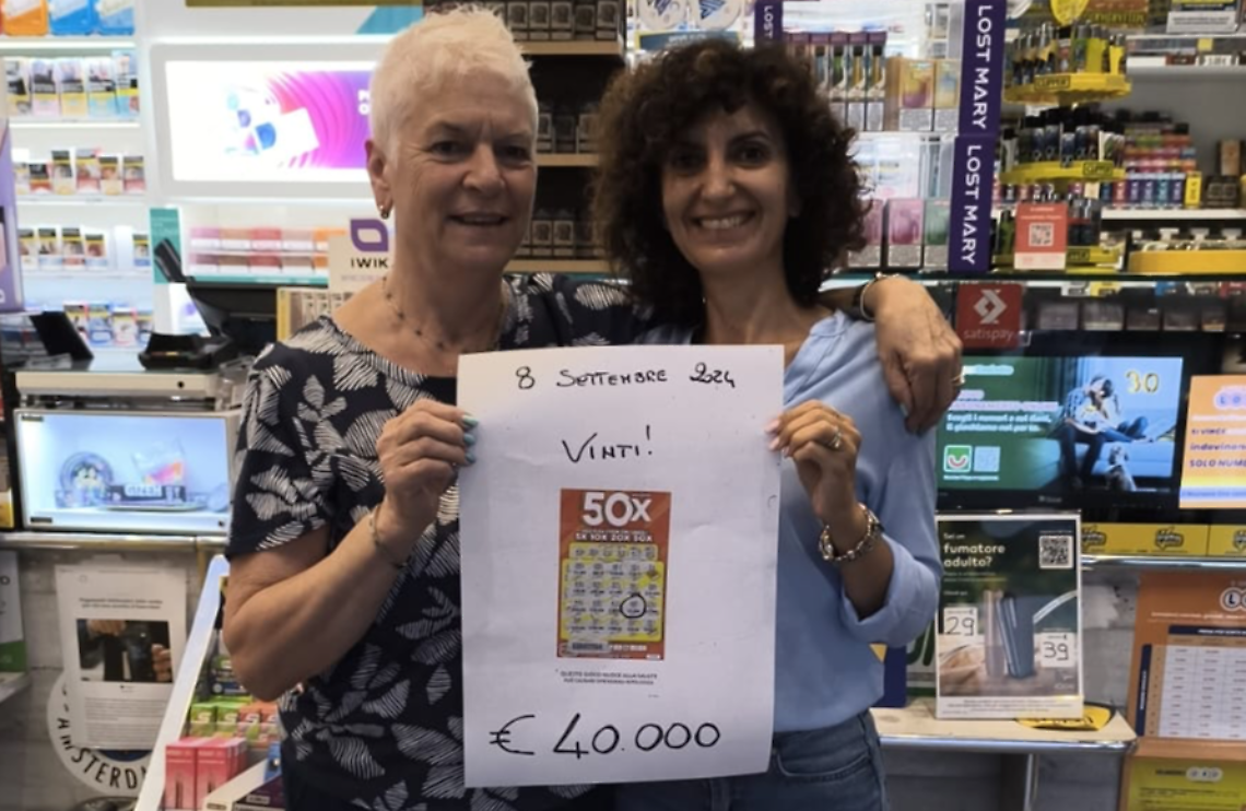 Con un gratta e vinci si porta a casa 40 mila euro. La dea bendata colpisce ancora al Settimo Cielo