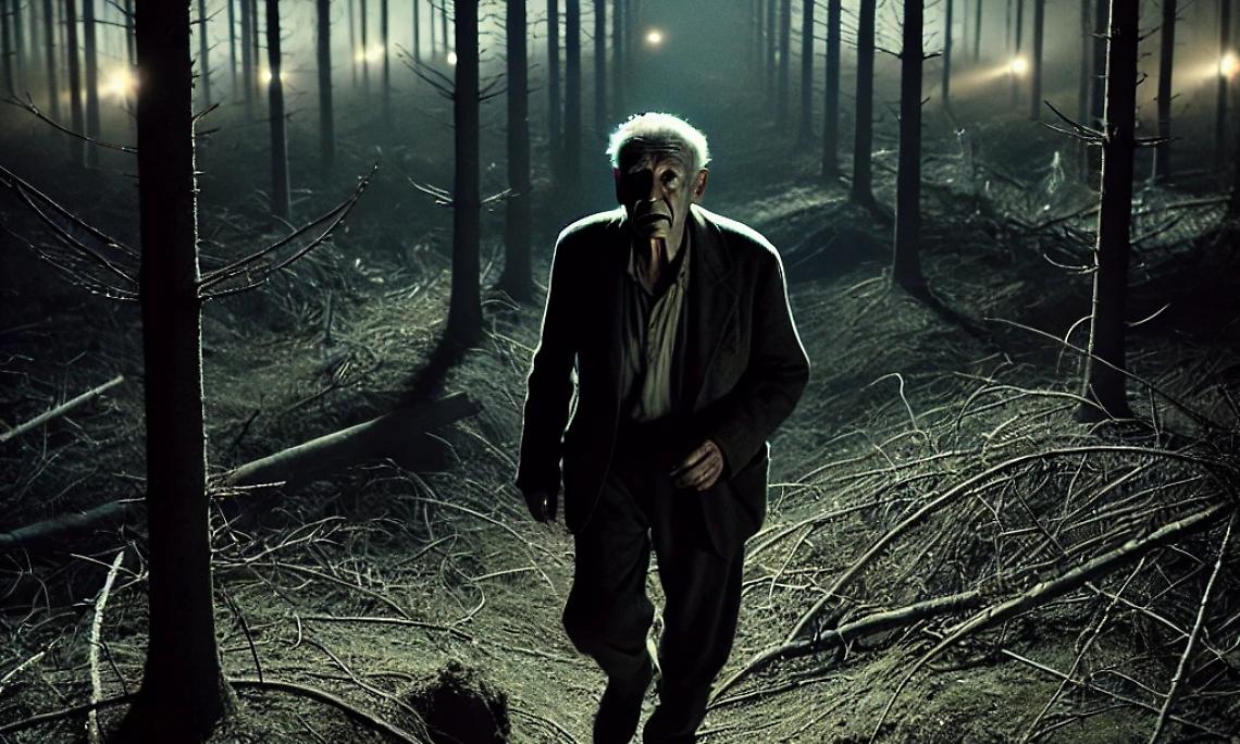 anziano nel bosco