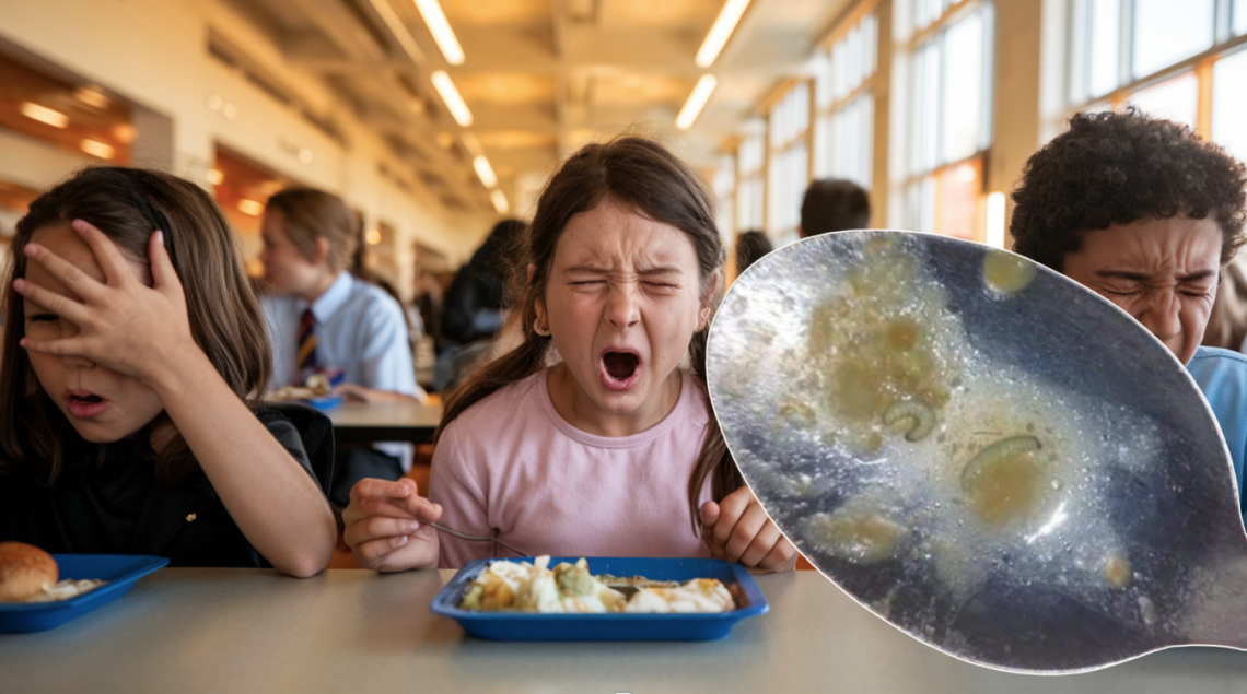 Nella minestra servita ai bambini c'erano i vermi