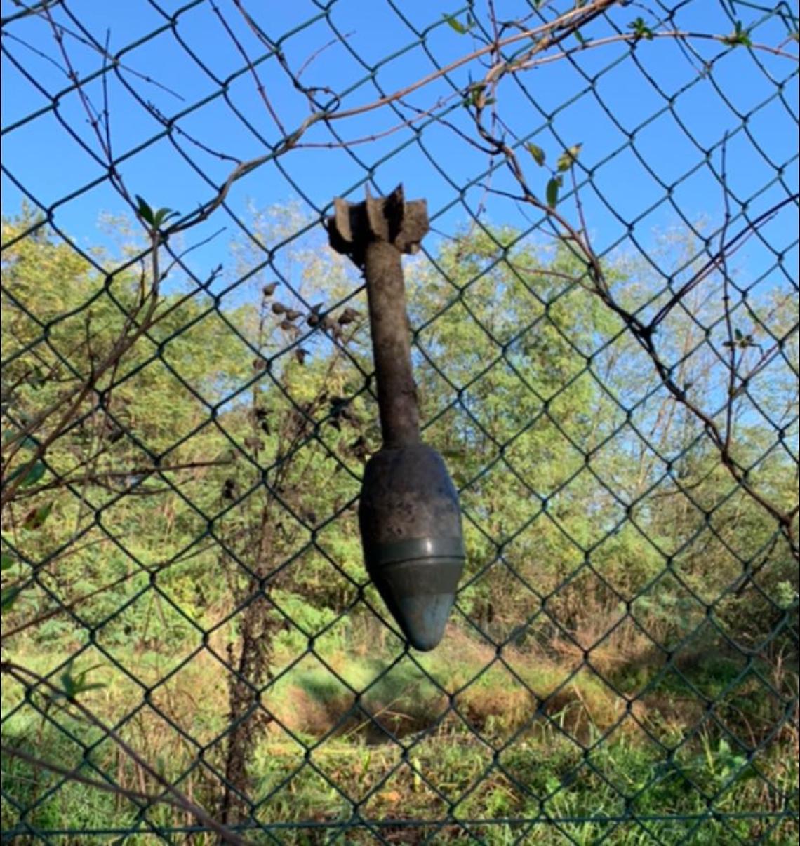L'ordigno bellico ritrovato