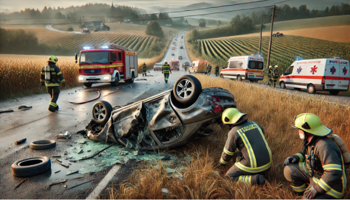Auto Precipita da Quattro Metri: Due Feriti sulla Provinciale a Pralormo