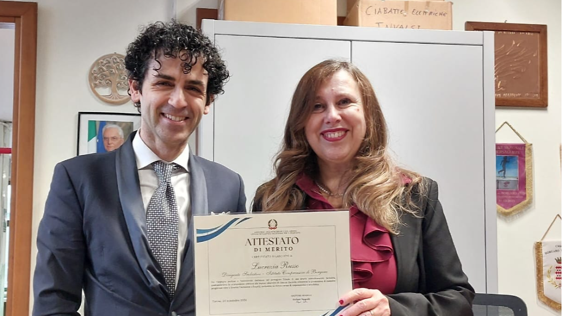 L'ICS di Borgaro Torinese riceve un prestigioso riconoscimento