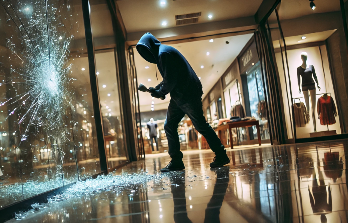 Furto al Centro Commerciale di Venaria: Ladro Sfonda la Vetrata e Ruba il Fondo Cassa