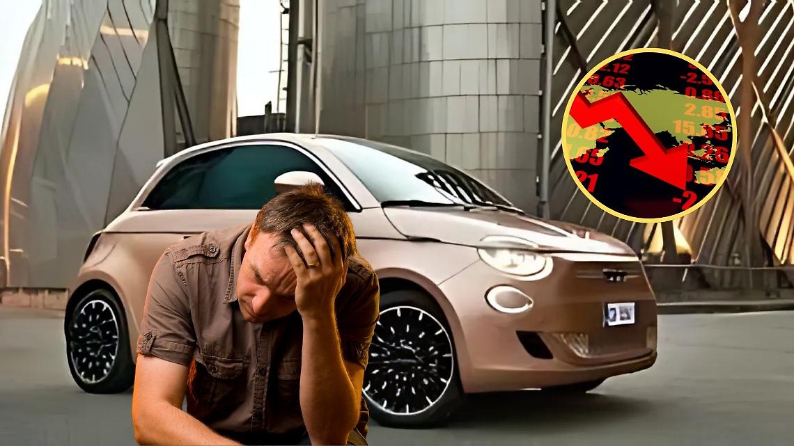 Fiat 500 elettrica in calo