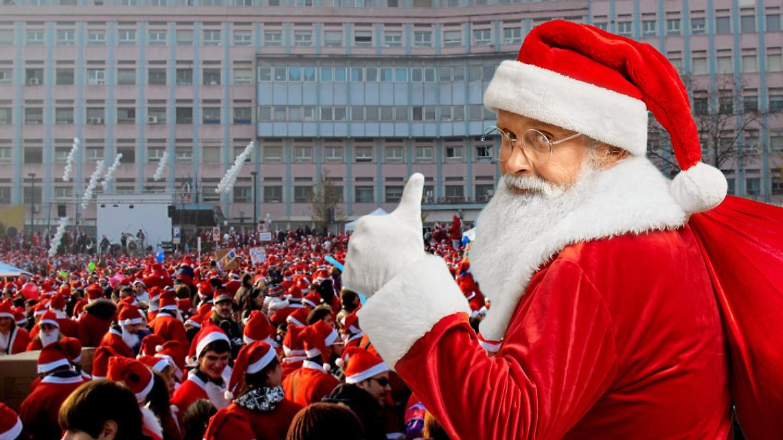 Babbi Natale invadono Torino: una canzone per il Regina Margherita