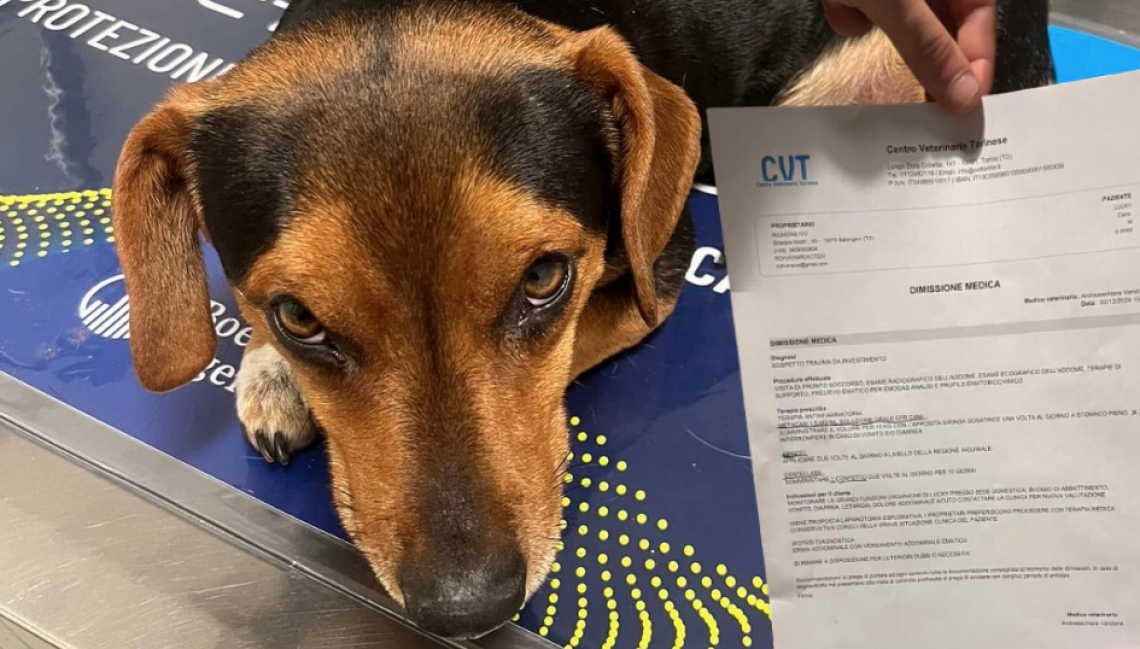 Ivo con Laky e il certificato delle spese già affrontate