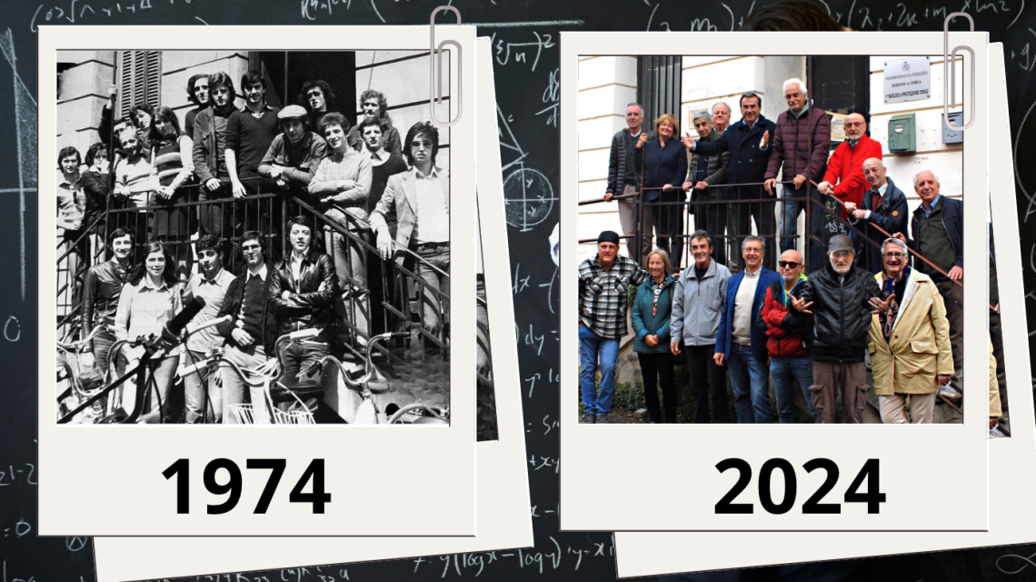 Le due foto dei ragazzi che hanno sostenuto la maturità nel 1974
