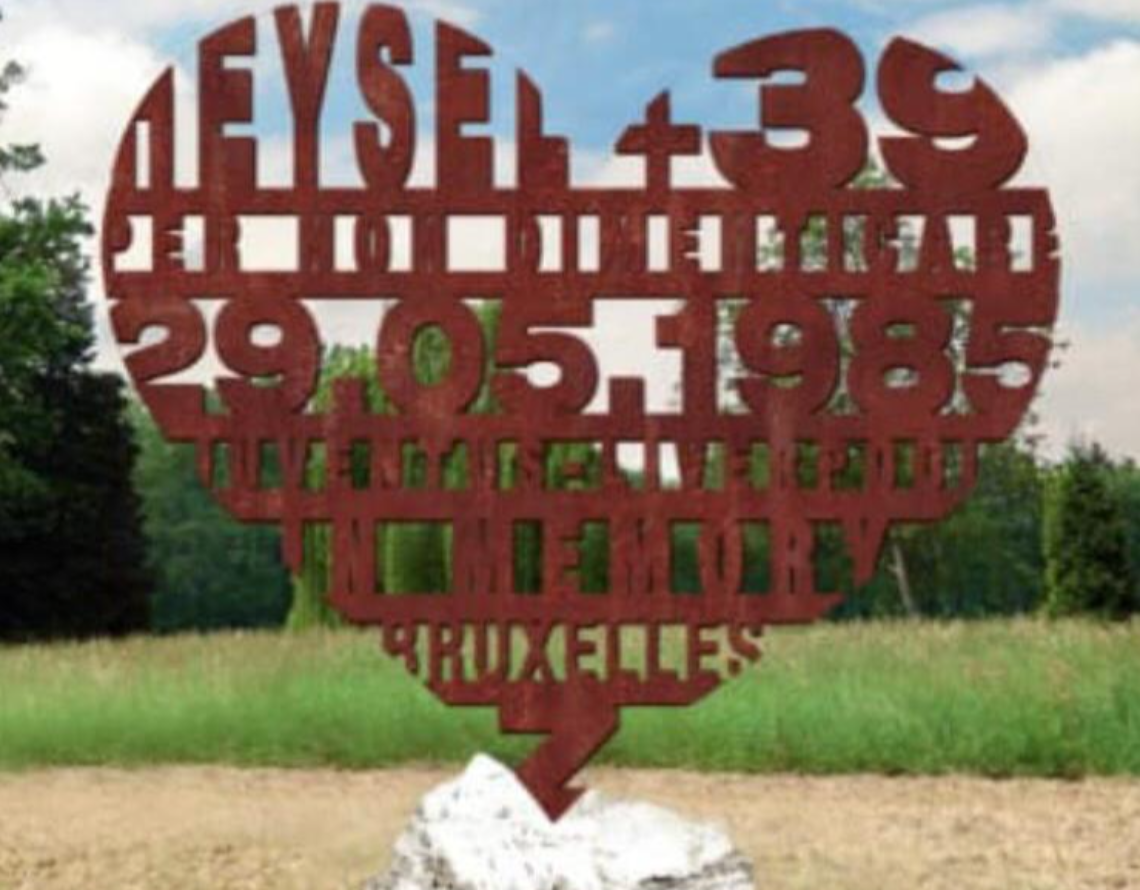 Un cuore d’acciaio per ricordare le 39 vittime dell’Heysel