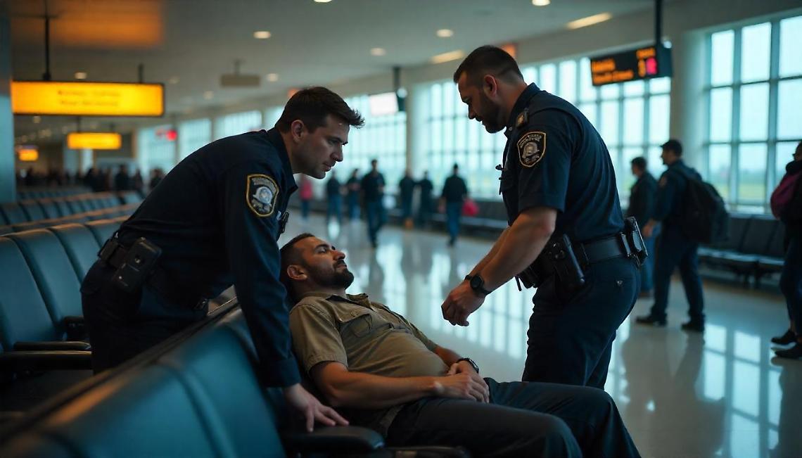 Malore improvviso in aeroporto