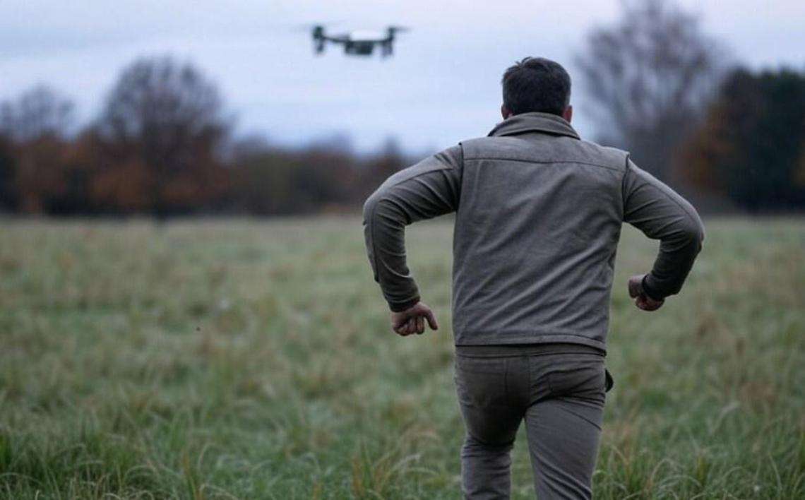 Inseguito con un drone e sequestrato