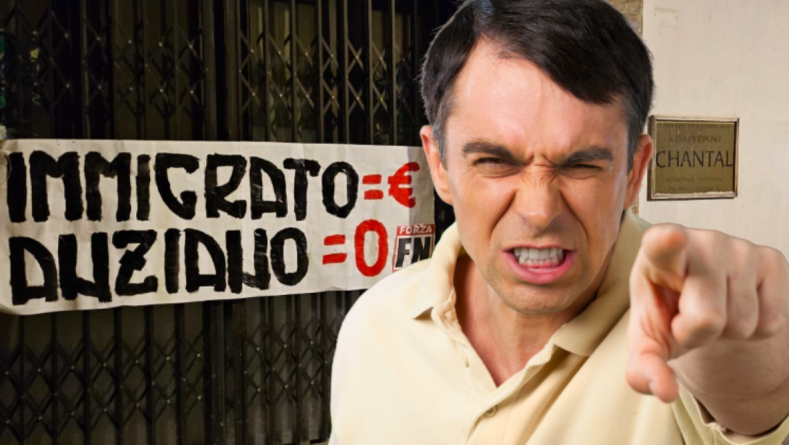 Lo Striscione di Forza Nuova comparso questa notte