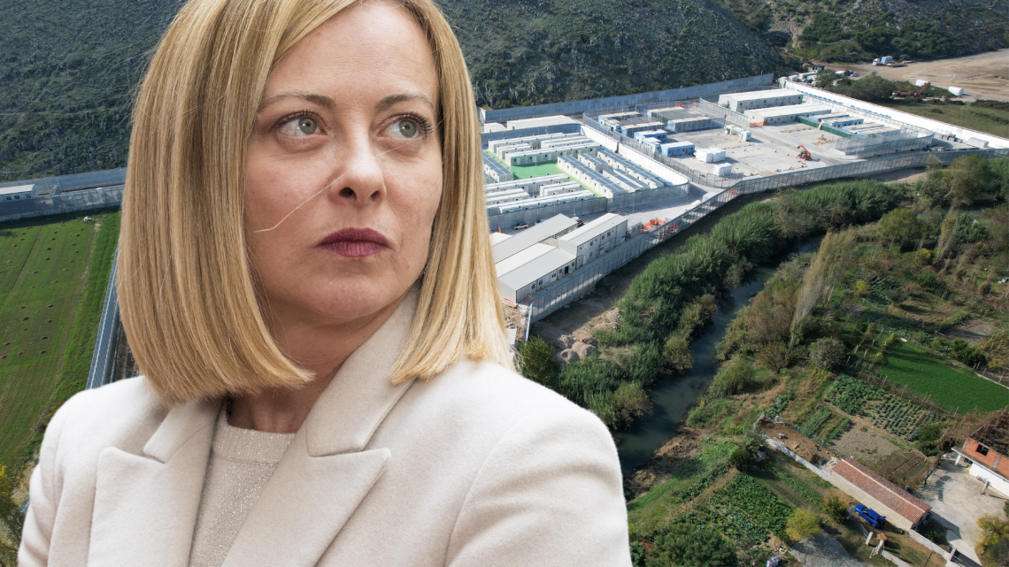 Giorgia Meloni e il Centro d'accoglienza in Albania